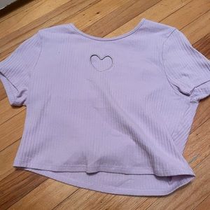 purple cropped top from pacsun